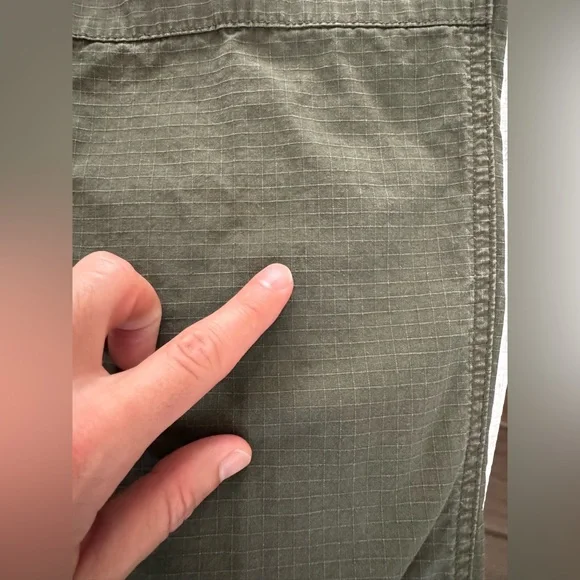 Carhartt WIP Regular Cargo Pants Cotton Ripstop Cypress Rinsed Green Size 29x32 - Picture 7 of 15